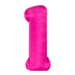 Pink fur symbol. letter l