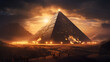 pyramid in the night **aliens are building ancient Egyptian pyramids .