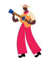 Poster - petronio alvarez festival man with guitar