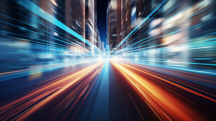 Wall Mural - amazing cyber security with abstract high speed technology