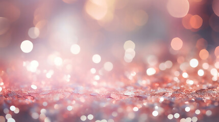 Canvas Print - silver and pink glitter vintage lights background