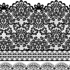 Wall Mural - black and white seamless pattern