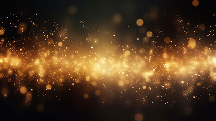Canvas Print - abstract magical light effect with golden