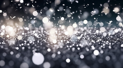 Wall Mural - Elegant Abstract Motion Background Shining Silver Particles