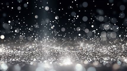 Canvas Print - bombastic abstract motion background shining silver particles