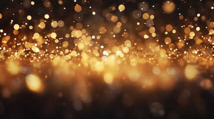 Wall Mural - beautiful background of abstract glitter lights gold and black