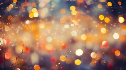 Wall Mural - Defocused Xmas Lights