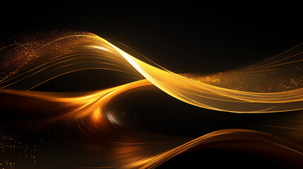 Wall Mural - Amazing Gold Background Wave Motion