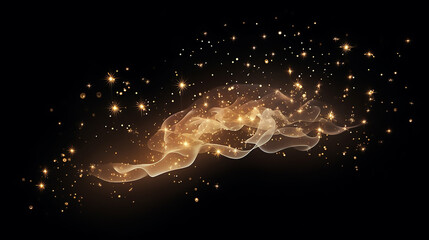 Wall Mural - Fantastic Glowing Light Effect with Many Glitter Particles