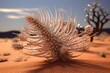 Three-dimensional representation of a spikey desert plant. Generative AI