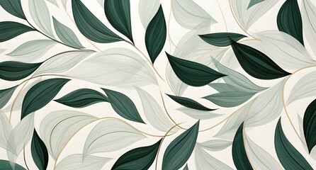  pattern design with green leafs