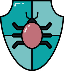 Canvas Print - Virus protection icon