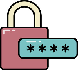 Canvas Print - Locked password icon