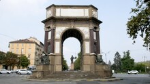 Turin, Italy, Monumental Arch At The Artillery Corps