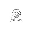 © P4ramours - Woman avatar line icon