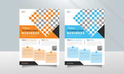 Wall Mural - Modern concept minimalist flyer template that can be used for business profiles.