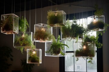 Wall Mural - plants suspended in a nature-inspired design. Generative AI