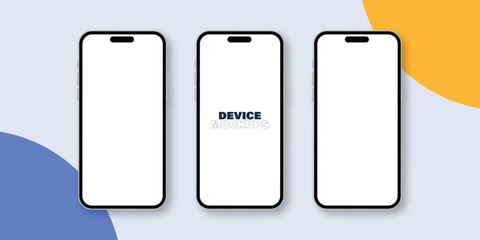 Wall Mural - mobile mockup interface advertising smartphone mock up template 3d banner or poster design vector fi
