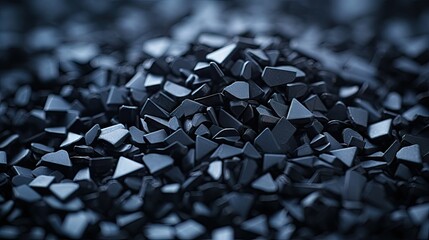 Wall Mural - Close up photo of black plastic chips raw materials for the chemical industry