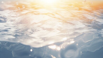 Aufkleber - Blurred calm water with bubbles abstract nature background