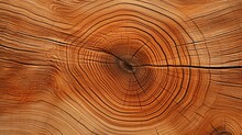 Close Up Texture Of A Cut Tree Trunk Made Of Larch Wood