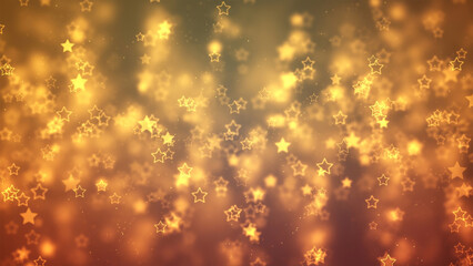 Wall Mural - Elegant beautiful glittering golden star abstract background
