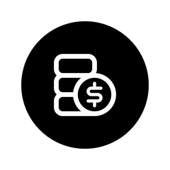 Sticker - budget circular line icon