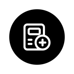 Canvas Print - calculator circular line icon