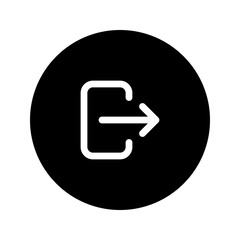 Sticker - exit circular line icon