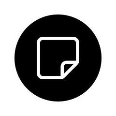 Sticker - sticky note circular line icon