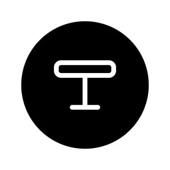 Poster - table circular line icon