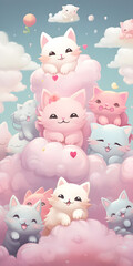 Poster - Colorful cute pastel wallpaper background