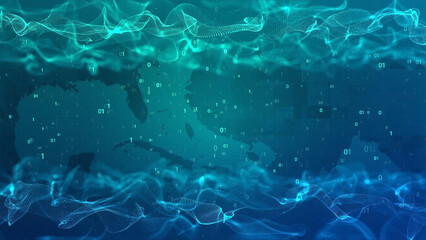 Wall Mural - internet technology security abstract background of digital data numbers