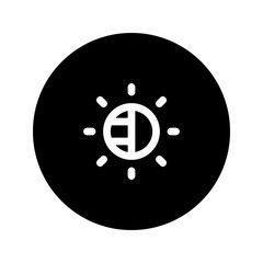 Canvas Print - brightness circular line icon