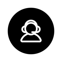 Poster - customer service circular line icon