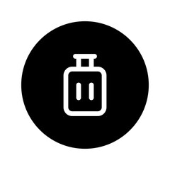 Poster - suitcase circular line icon