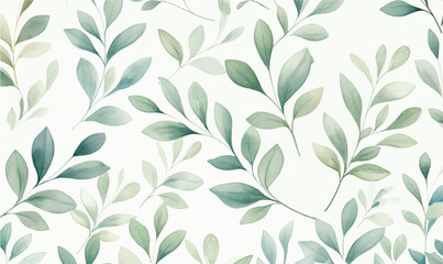 watercolor background, texture, green leaves