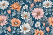 © Subin - botanical garden pastel color floral print pattern/generative AI/background/se