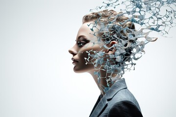 Un mélange futuriste de science, de technologie et de femme. Futur concept d’intelligence artificielle. IA générative, IA