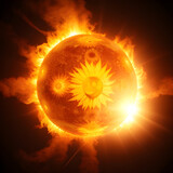 Fototapeta Kosmos - sun and fire