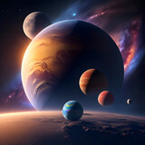 Fototapeta Kosmos - planets in space