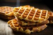 waffles in natural light, showing texture details