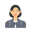 © nagamushi studio - 喜ぶ中年女性会社員。フラットなベクターイラスト。 A delighted middle-aged female office worker. Flat designed vector illustration.