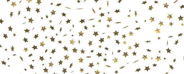 dazzling 3d illustration: witness a downpour of golden stars