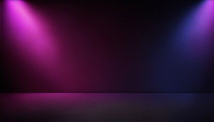 Dark futuristic neon light color gradient background for product photography scene