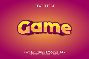 Wall Mural - Game3d vector eps editable text effect illustration template