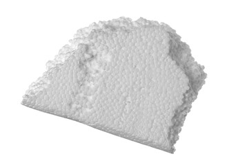 Wall Mural - Styrofoam piece flying isolated on white, clipping path