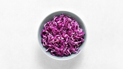 Wall Mural - Red cabbage in bowl