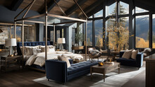 Luxurious Master Bedroom With A Canopy Bed