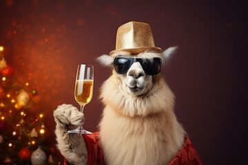 Mister lama wishes you a merry Christmas and a happy New Year